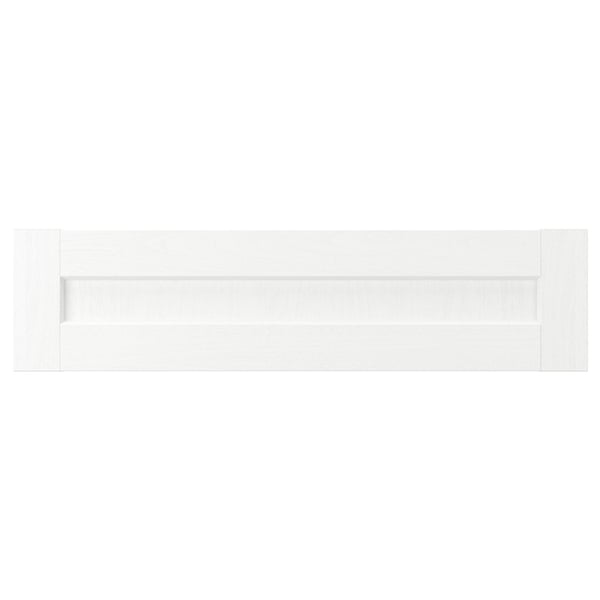 Witte ENKÖPING lade, houten structuur, rechthoekig met gladde randen.