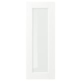 ENKÖPING witte keukendeur; Minimalistische stijl, folieoppervlak, glazen paneel.