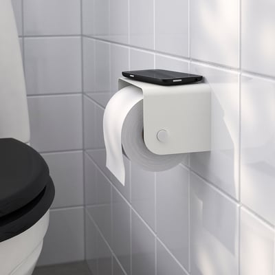 ENUDDEN Toiletpapierhouder, wit, 9x13x8 cm