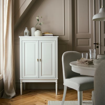 FÄRJKARL Kast, ecru, 77x45x116 cm