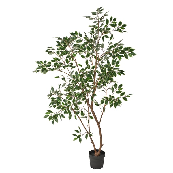 FEJKA plant, groene bladeren, inpot, gerecyclede materialen. Compact, binnen.