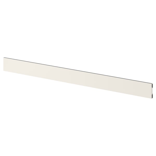 Een FÖRBÄTTRA beige keukenplint, gemaakt van kunststof. Het is rechthoekig, horizontaal uitstrekkend.