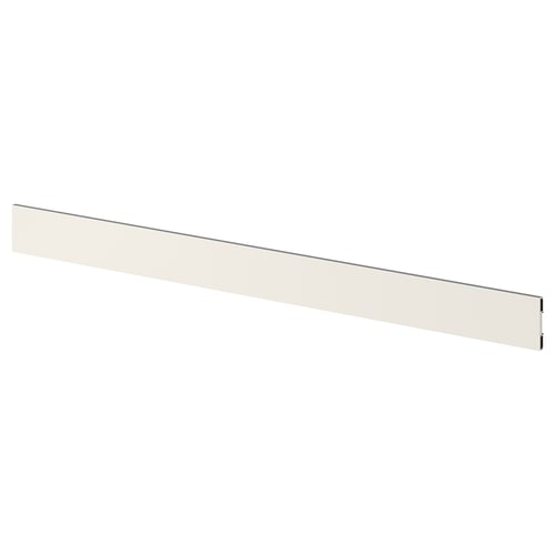 Een FÖRBÄTTRA beige keukenplint, gemaakt van kunststof. Het is rechthoekig, horizontaal uitstrekkend.