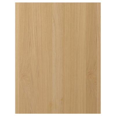 FORSBACKA eiken houten paneel, natuurlijke kleur, fineerafwerking, plat oppervlak, warm houtdesign.