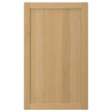 Natuurlijke houten kastdeur met afgeschuinde randen.