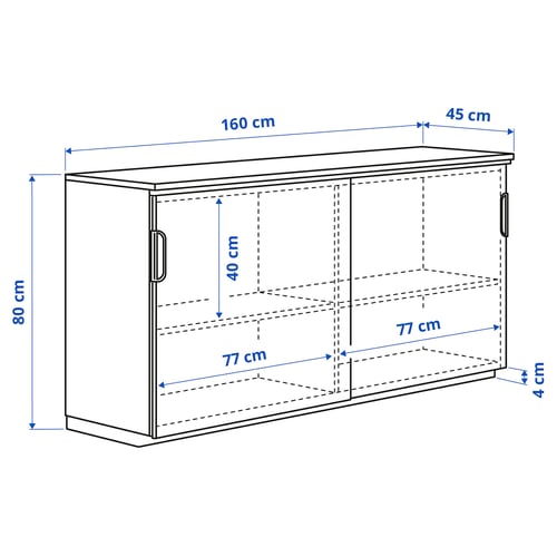 Illustratie met afmetingen voor het product: GALANT.