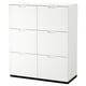 Witte GALANT kantoorkast, zes vakken, strak design.