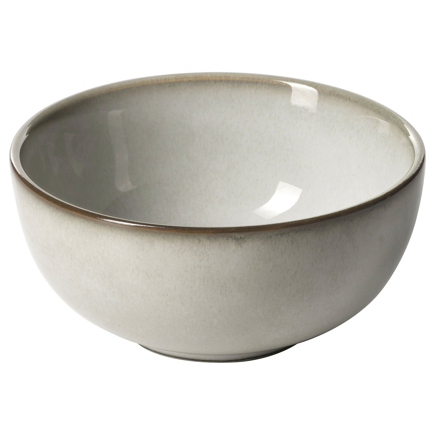 GLADELIG schaal, keramiek met zandglazuur, rond, modern handgemaakt ontwerp.