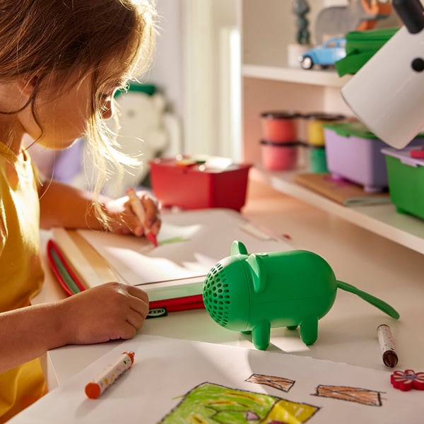 GREJSIMOJS Draagbare Bluetooth-speaker, muis/groen
