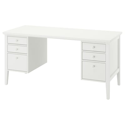 Wit Gullberg-bureau met lades, strakke poten voor thuiskantoor.
