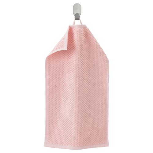 GULVIAL handdoek, lichtbeige, zacht katoen, rechthoekig met gevouwen bovenkant, gestructureerd oppervlak.