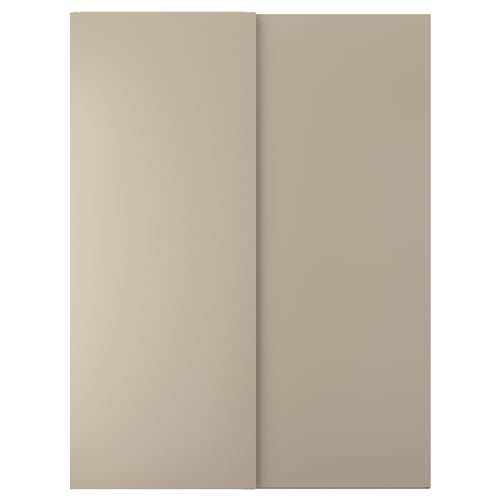 Beige ikea HASVIK kastdeuren, effen met gladde afwerking.