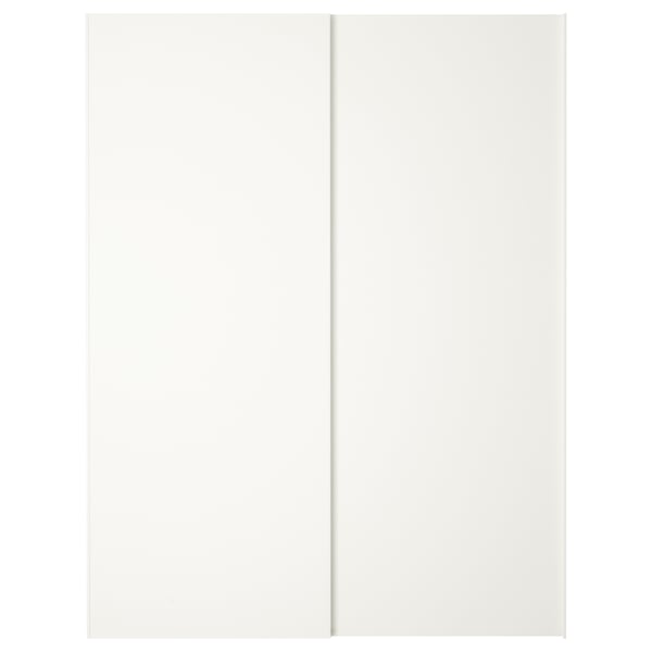 HASVIK Schuifdeur, set van 2, wit, 150x201 cm