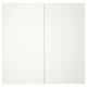 HASVIK witte schuifdeuren: modern, minimalistisch design met matte acrylafwerking.
