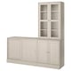 HAVSTA grenen opbergset: dressoir, kast, basisunit met glazen deuren.