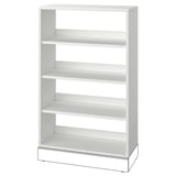 Witte HAVSTA grenen boekenkast, rechthoekig met vier planken van geborsteld grenen hout.