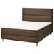HEMFJÄLLET bed, bruin, stof, rechthoekig, modern.
