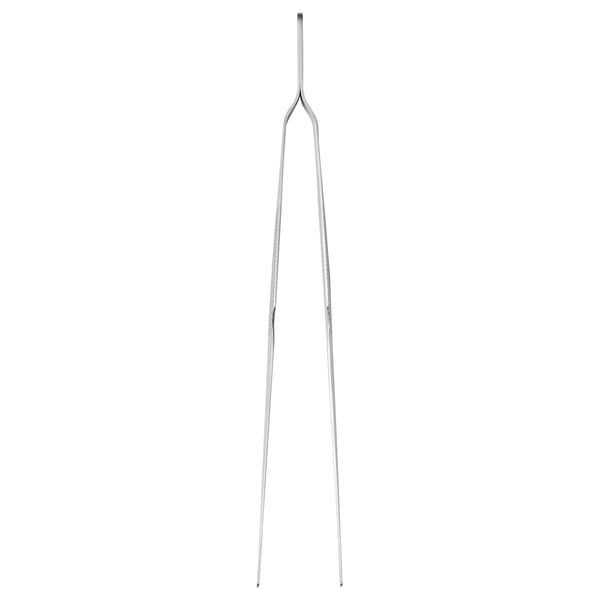 Een roestvrijstalen IDEALISK kookpincet met een strak, elegant design. Ze zijn perfect voor het omdraaien, grijpen en serveren van voedsel.