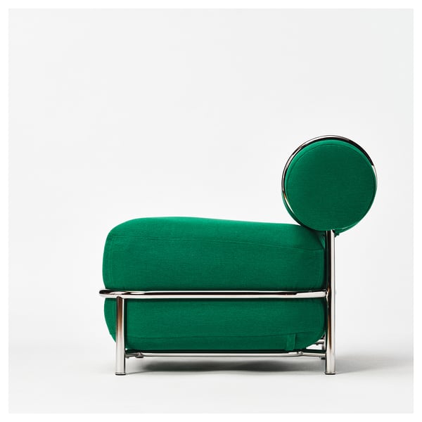 IKEA PS 2026 Fauteuil, met opblaasbaar zit-/rugkussen/Knäbäck heldergroen