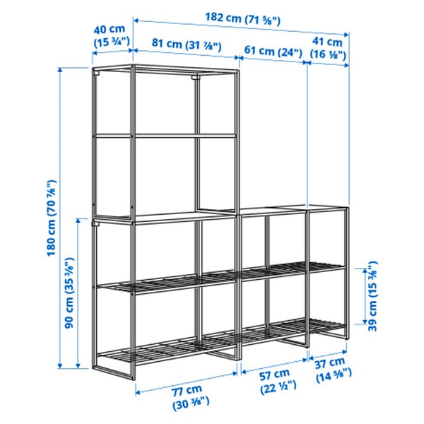 Illustratie met afmetingen voor het product: JOSTEIN.
