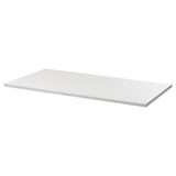 Een witte JOSTEIN metalen plank. Het is rechthoekig, eenvoudig en duurzaam met een poedercoating.