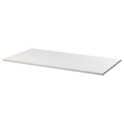Een witte JOSTEIN metalen plank. Het is rechthoekig, eenvoudig en duurzaam met een poedercoating.