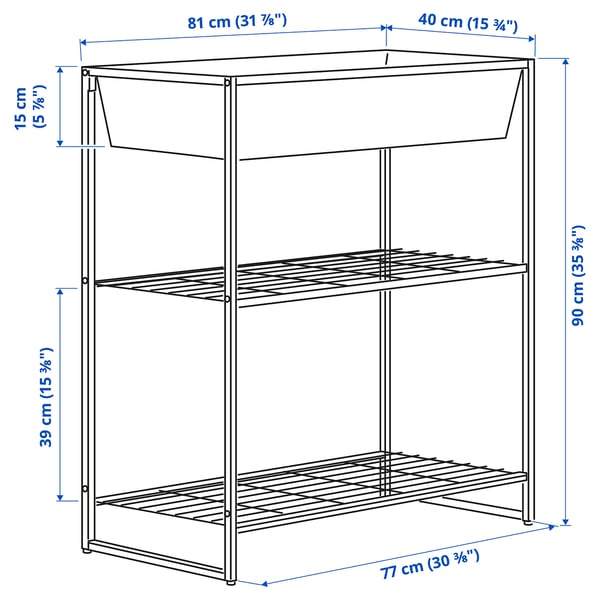 Illustratie met afmetingen voor het product: JOSTEIN.