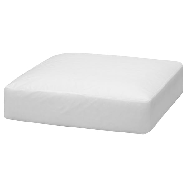 Wit schuimkussen, rechthoekig, polyester aan de buitenkant, polyurethaan aan de binnenkant, vervanging voor KIVIK.