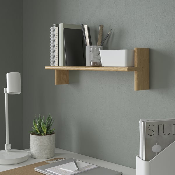 KLAVRESTRÖM Wandplank, eiken, 60x20 cm