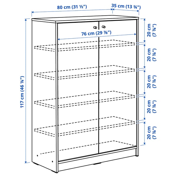 Illustratie met afmetingen voor het product: KLEPPSTAD.