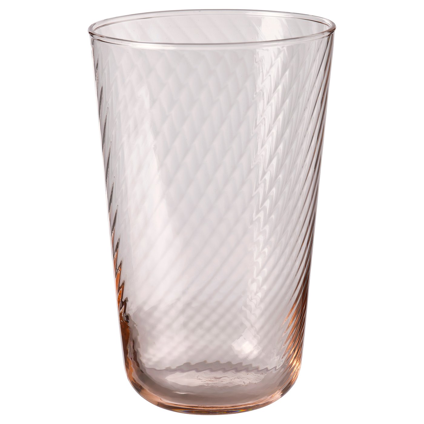 KLIPPLAX helder glazen tumbler, strak & dun, gladde buitenkant, getextureerd interieur, elegant ontwerp.