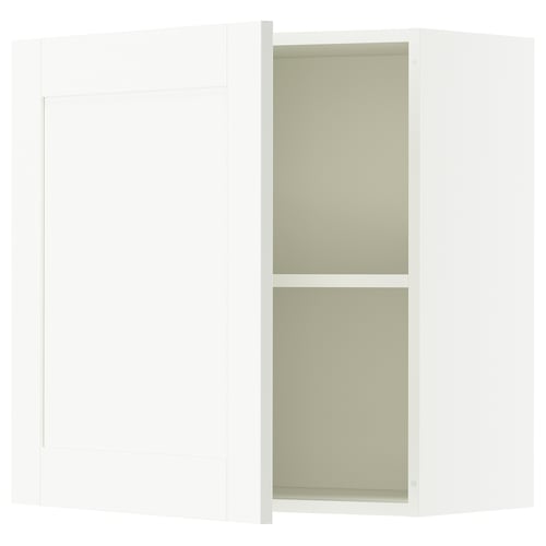 Witte KNOXHULT wandkast met enkele verstelbare legplank, melamine afwerking.
