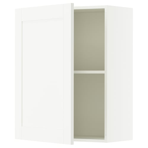 KNOXHULT witte wandkast met enkele plank, modern design, gemakkelijke toegang.