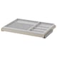 KOMPLEMENT uittrekbaar dienblad, beige, met vilt bekleed, vakken, soft-close, organizer.