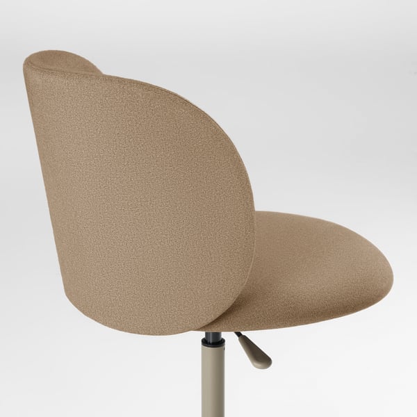 Comfortabele bureaustoel met gepolsterde zitting en rugleuning, draaifunctie, hoogwaardige bekleding.