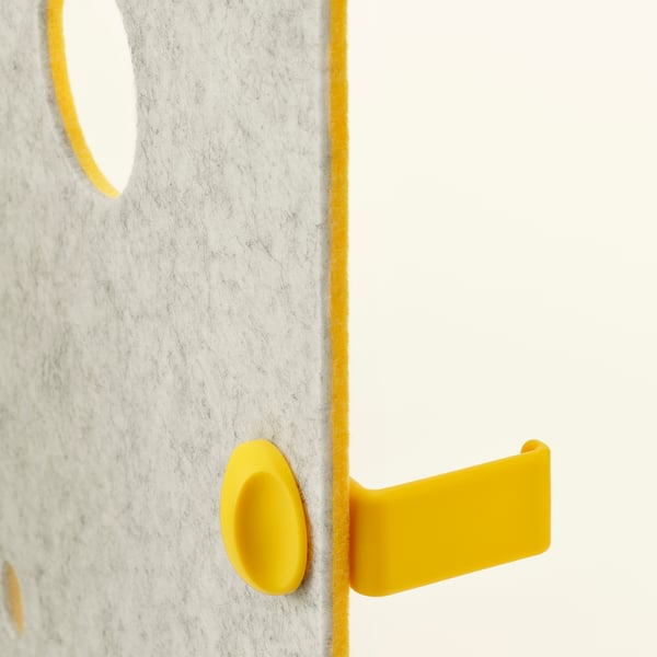 KURA Bedaccessoire, geel/grijs