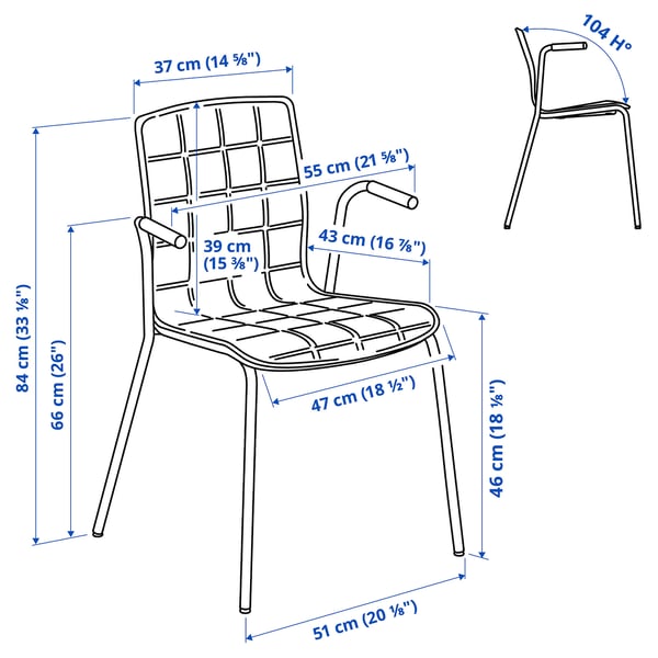 Illustratie met afmetingen voor het product: LÄKTARE.