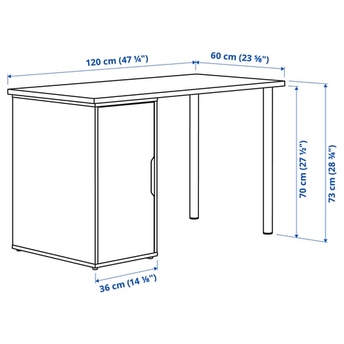 Illustratie met afmetingen voor het product: LAGKAPTEN.