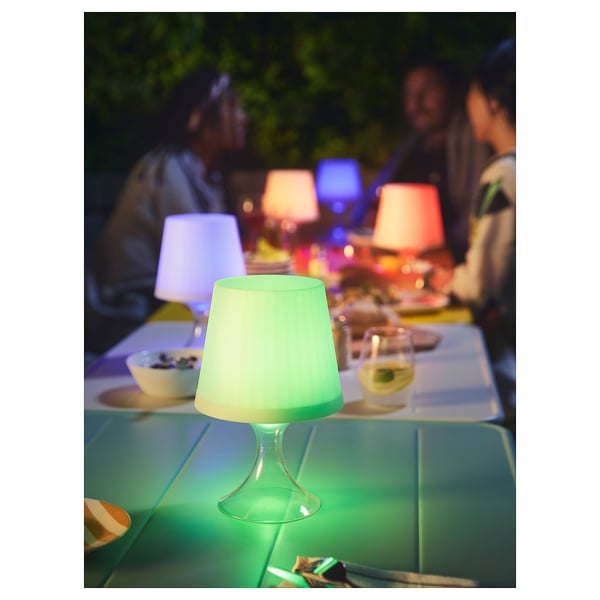 LAMPAN Draagbare led-lamp, op batterijen aanpasbare kleur/buiten wit, 24 cm