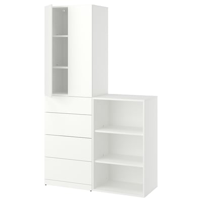 LASTARE Opbergcombinatie, wit, 120x42x201 cm