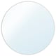 Ronde spiegel met witte lijst, modern design, perfect voor muren, geeft diepte aan kamers.