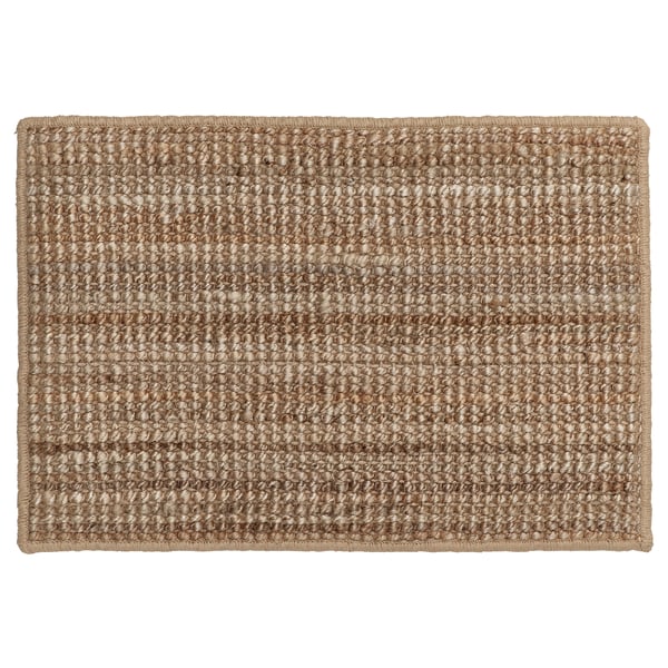 LOHALS jute deurmat, beige, rechthoekig met structuurpatroon.