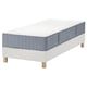 LYNGÖR Boxspring, Vågstranda stevig/lichtblauw wit, 90x200 cm