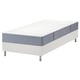 LYNGÖR Boxspring, Vesteröy stevig/lichtblauw wit, 90x200 cm