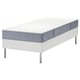 LYNGÖR Boxspring, Vesteröy stevig/lichtblauw wit, 90x200 cm