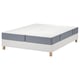 LYNGÖR Boxspring, Vesteröy stevig/middelhard/lichtblauw wit, 180x200 cm