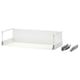 MAXIMERA witte lade met metalen geleiders, melamine randen, houten bodem, volledig uittrekbaar, soft-close, modern design.