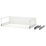 MAXIMERA wit ladeblok met metalen geleiders, minimalistisch design, ideaal om op te bergen.