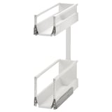 MAXIMERA uittrekbare kast, wit, gemaakt van staal en melamine, rechthoekige vorm, ontworpen voor efficiënt ruimtegebruik.