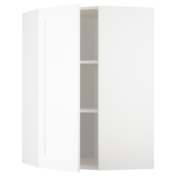Witte METOD hoekkast, minimalistisch design, verstelbare legplanken.